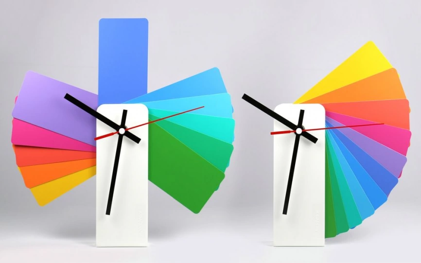 Часы настенные Transformer Clock. White & Multicolor фото 3