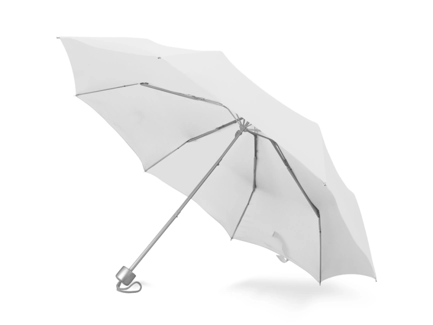 Зонт складной Tempe, механический, 3 сложения, с чехлом, белый фото 1