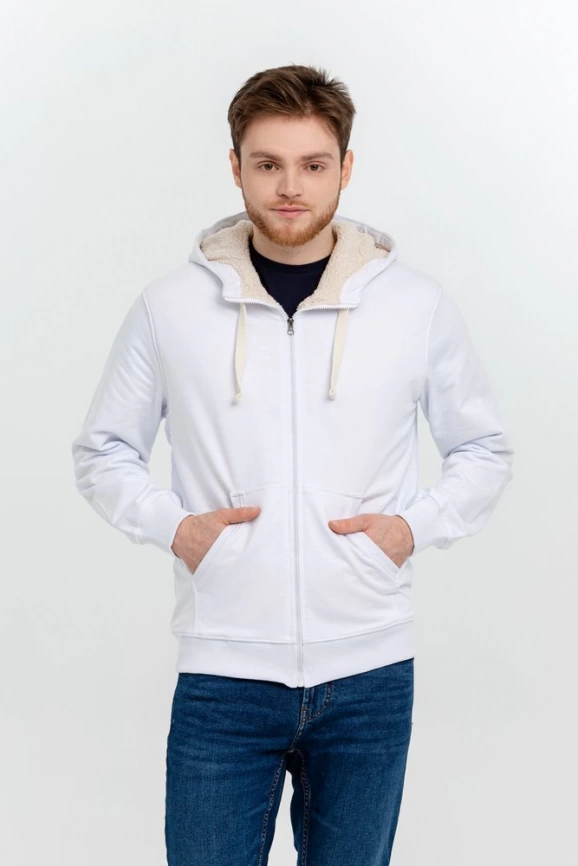 Толстовка на молнии Kulonga Sherpa, белая, размер S фото 7