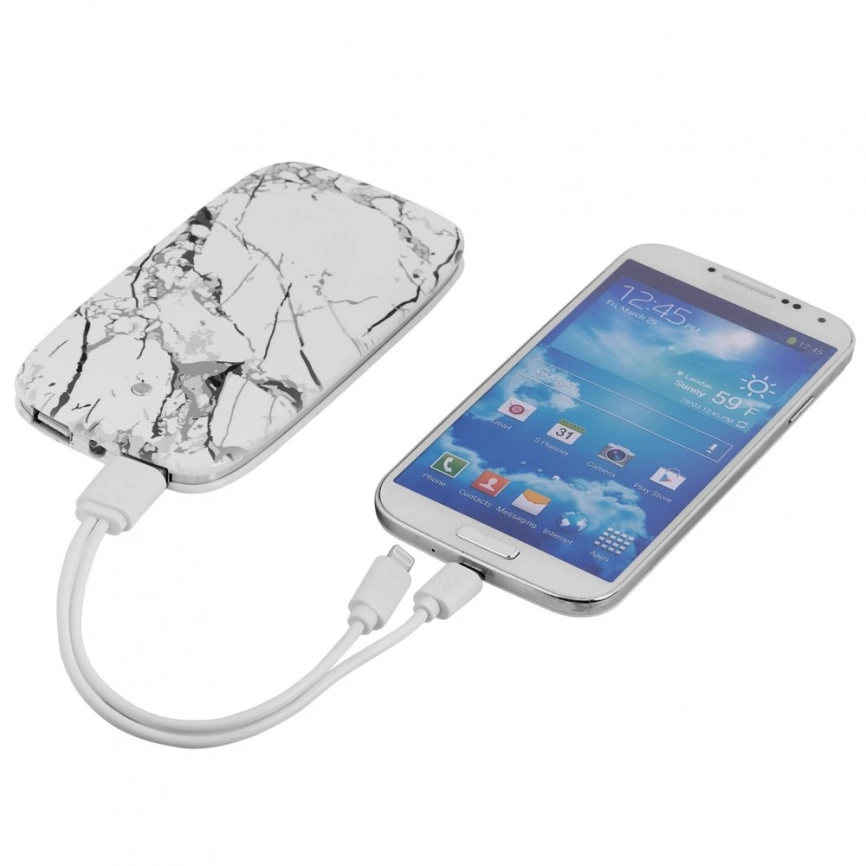 Внешний аккумулятор Marble 4000 мАч, белый фото 5