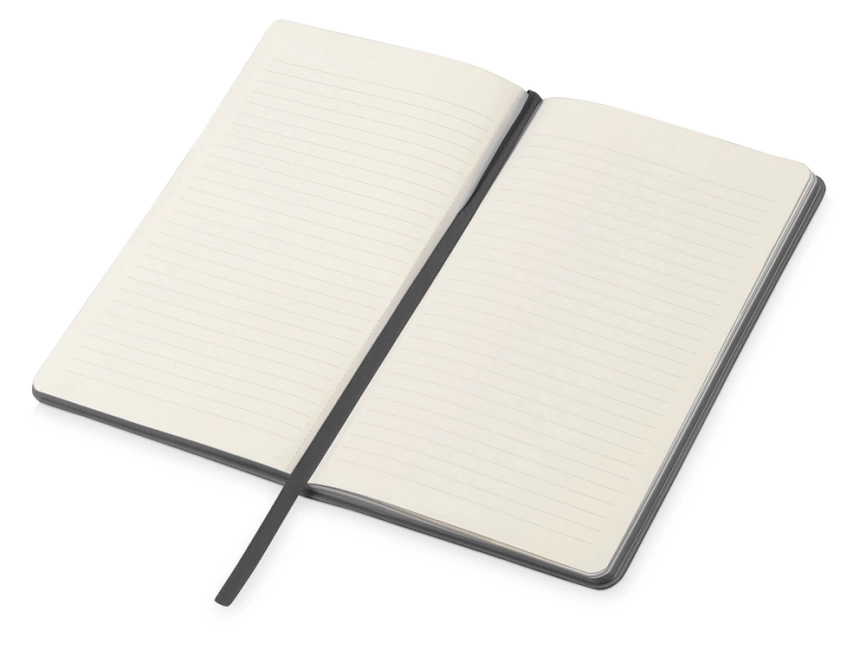 Блокнот Notepeno 130x205 мм с тонированными линованными страницами, серый фото 3