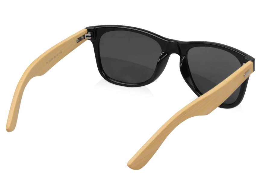 Солнцезащитные очки с бамбуковыми дужками в сером футляре фото 3
