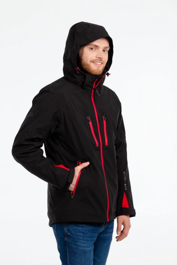 Куртка-трансформер мужская Matrix черная с красным, размер S фото 11