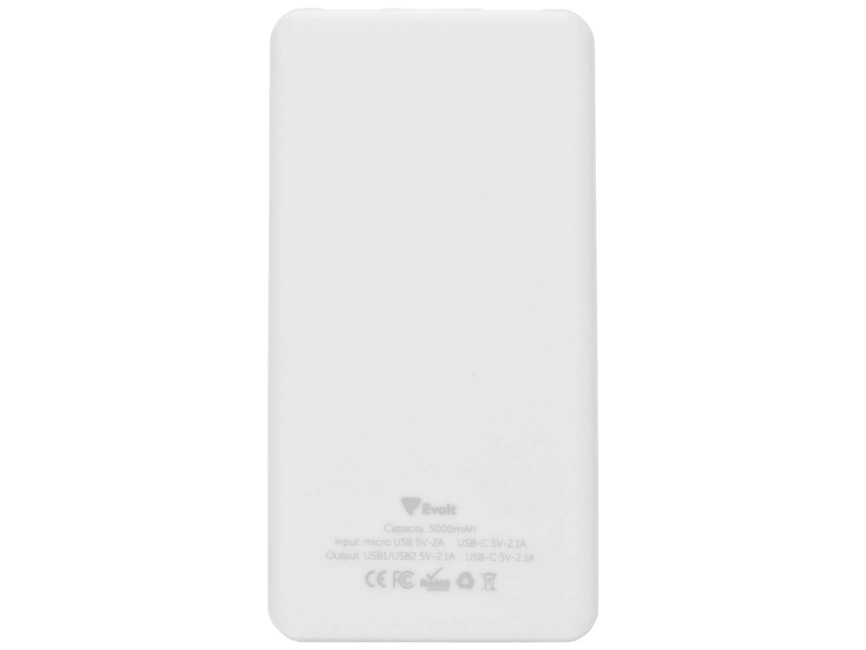 Портативное зарядное устройство Reserve с USB Type-C, 5000 mAh, белый фото 3
