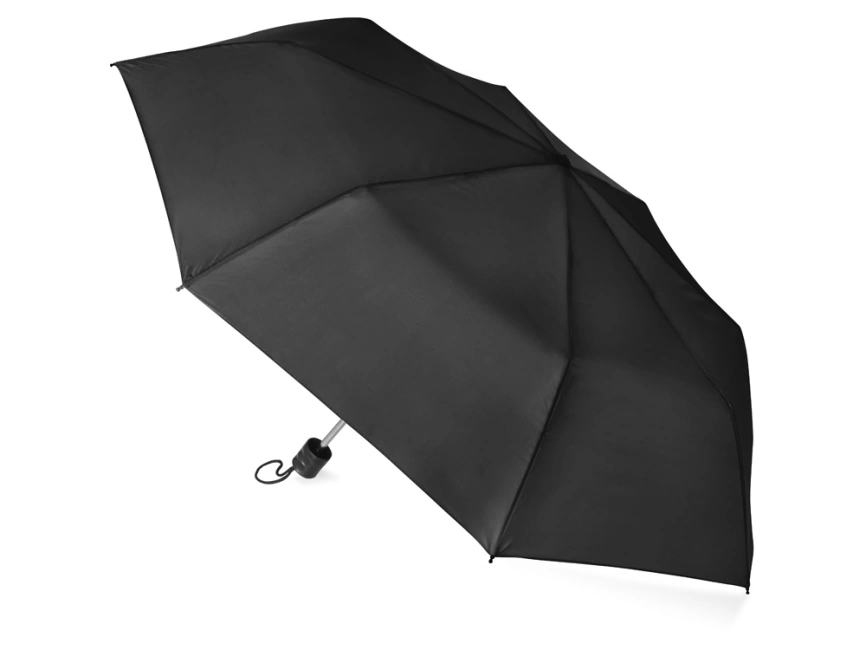 Зонт складной Columbus, механический, 3 сложения, с чехлом, черный фото 2