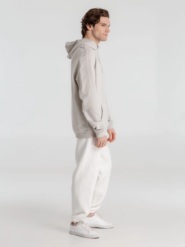 Толстовка с капюшоном унисекс Hoodie, дымчато-серая, размер 3XL фото 14