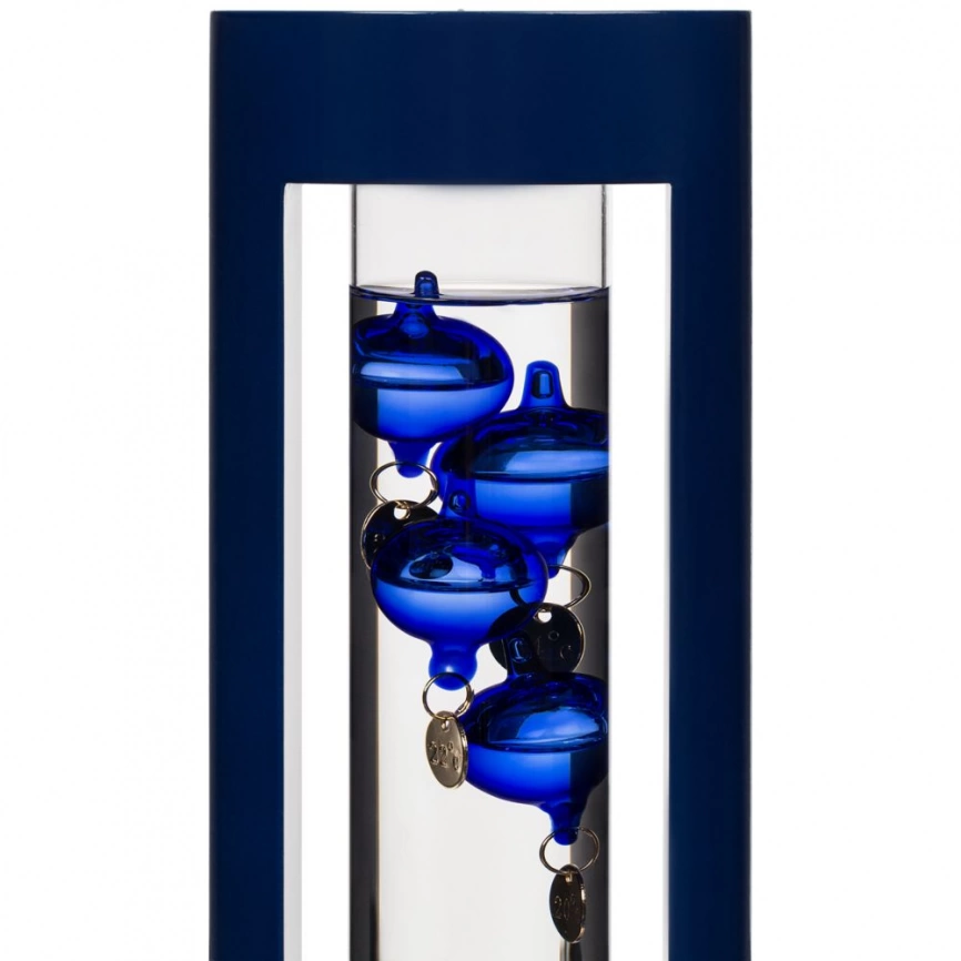 Термометр «Галилео» в деревянном корпусе, синий фото 3