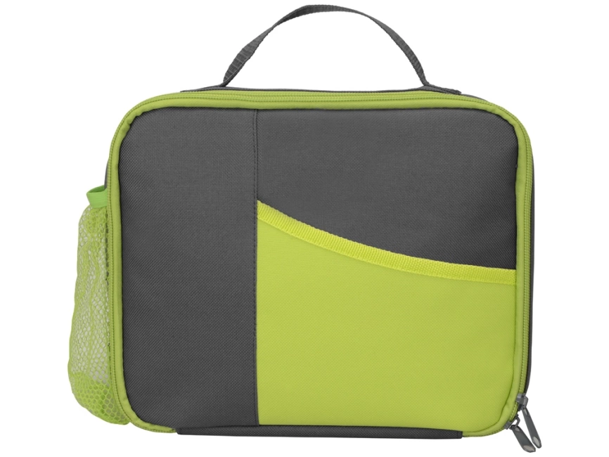Изотермическая сумка-холодильник Breeze для ланч-бокса, серый/зел яблоко фото 4