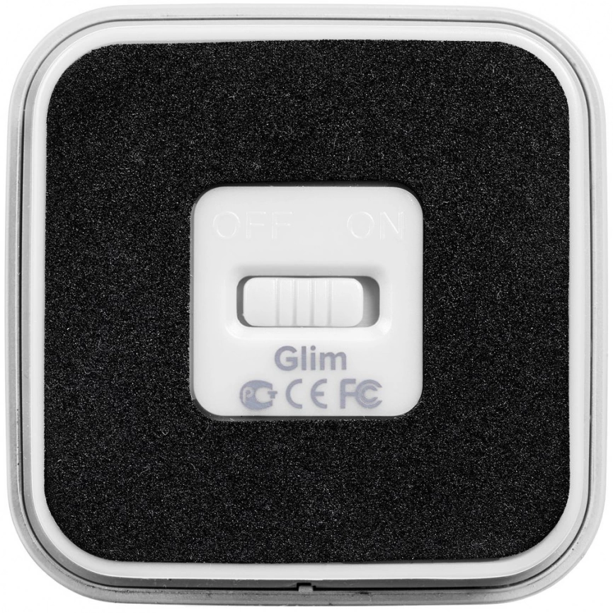 Беспроводная колонка с подсветкой логотипа Glim, белая фото 7