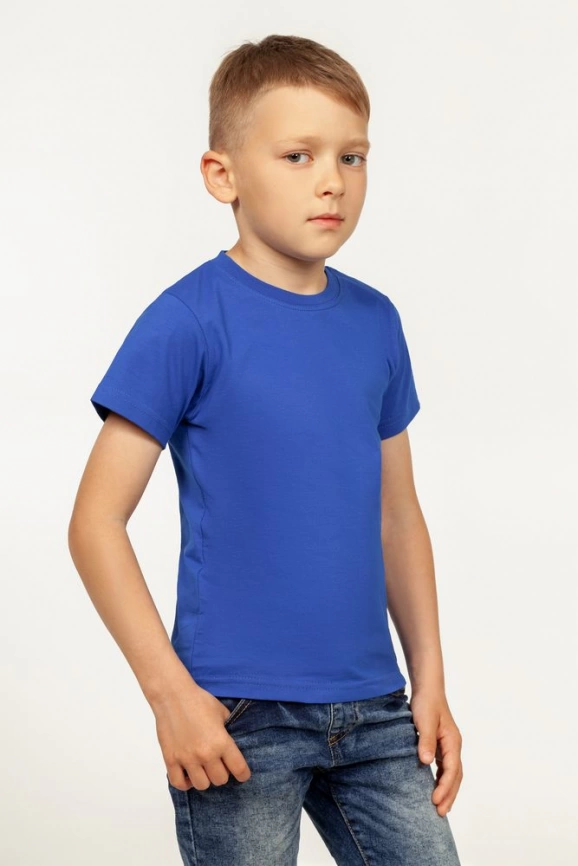 Футболка детская T-Bolka Kids, ярко-синяя, 8 лет фото 4