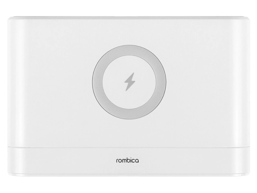 Часы с беспроводным зарядным устройством Rombica Timebox 1, белый фото 4