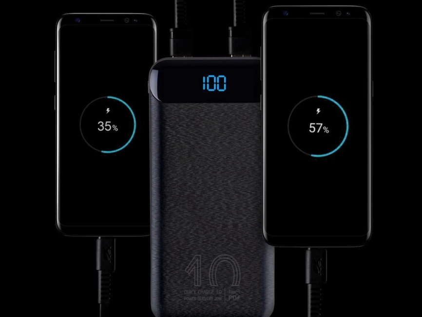 VA2540 (10 000mAh), QC/PD 20W внешний аккумулятор с дисплеем, черный фото 15