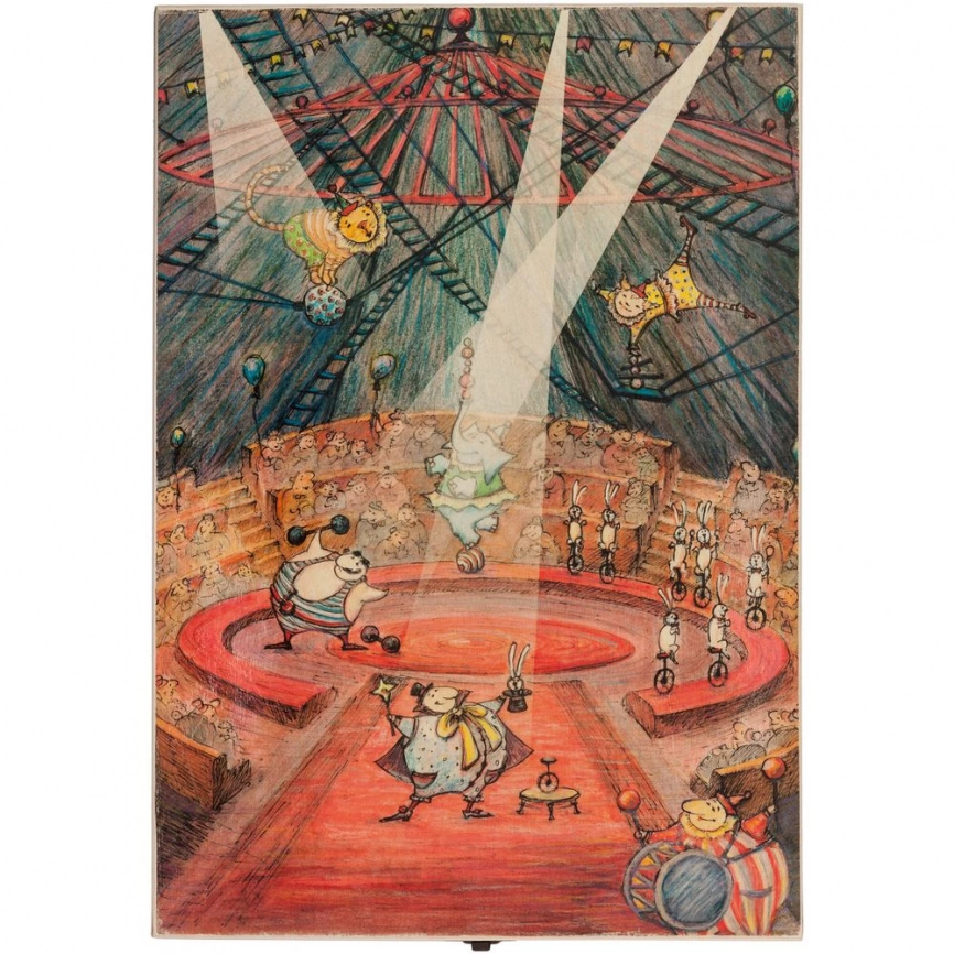 Набор из 3 елочных игрушек Circus Collection: фокусник, силач и лев фото 2