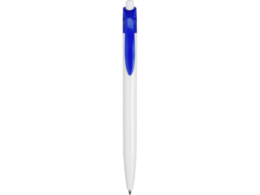 Ручка шариковая Какаду, белая с ярко-синим фото 2