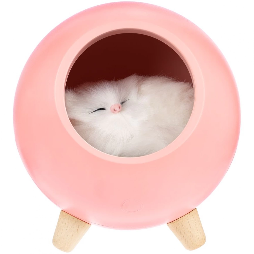 Беспроводная лампа-колонка Right Meow, розовая фото 2