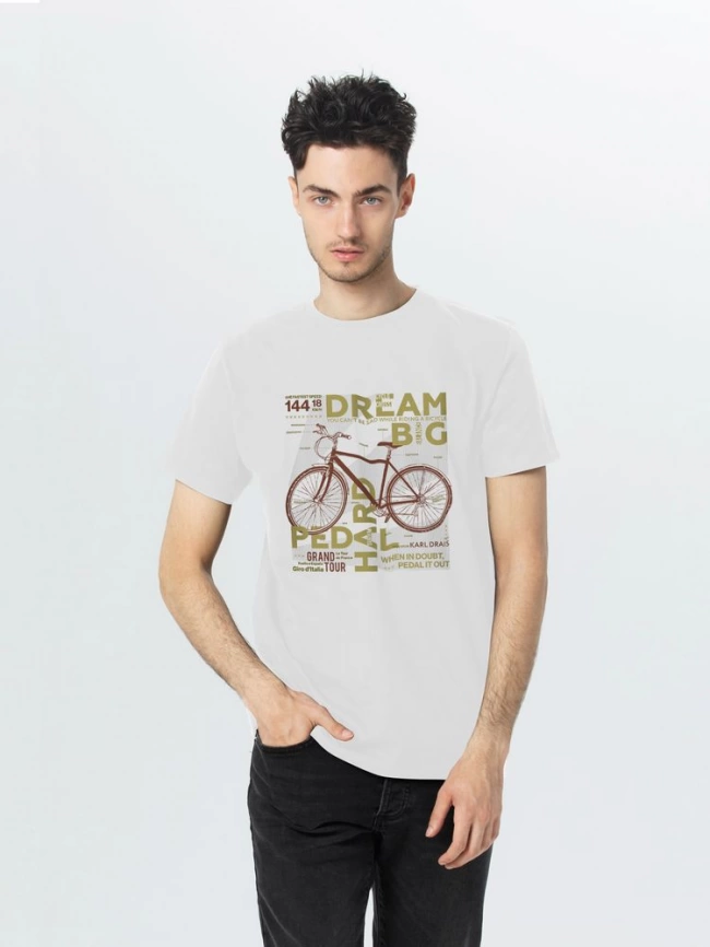 Футболка Bicycle, белая, размер M фото 3