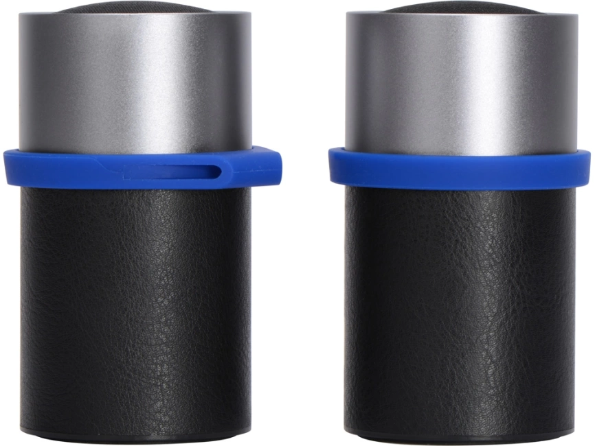 Портативные парные колонки Qjet TWS Mates с синими кольцами фото 2