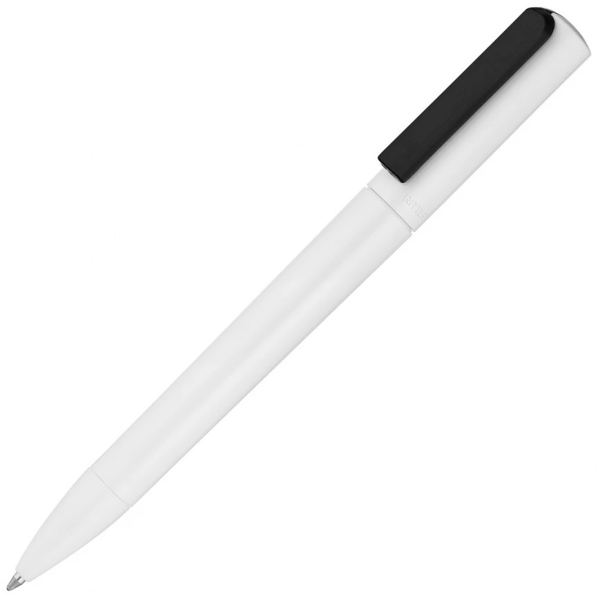 Ручка шариковая Split White Neon, белая с черным фото 1