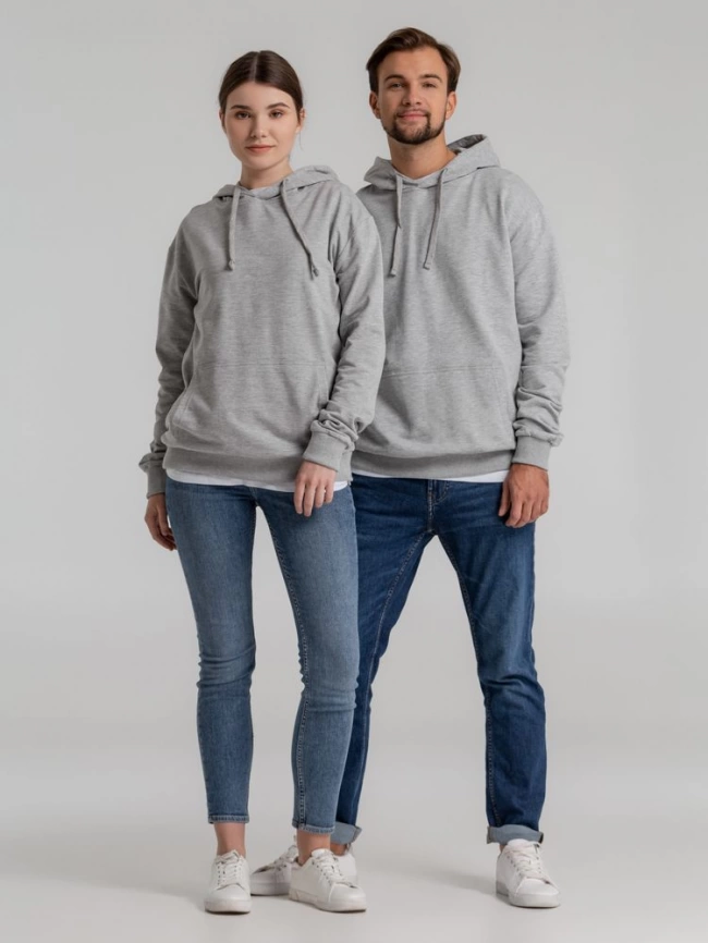 Толстовка с капюшоном Unit Kirenga серый меланж, размер 4XL фото 18