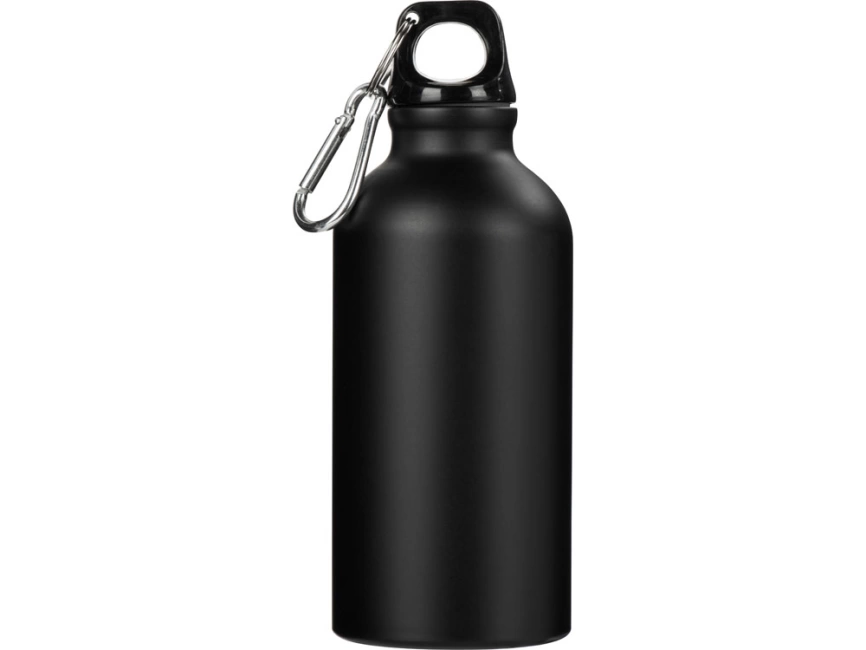 Матовая спортивная бутылка Hip S с карабином и объемом 400 мл, черный фото 3