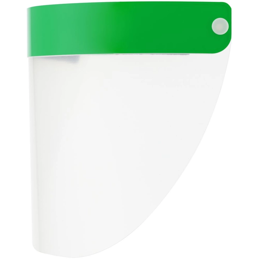 Прозрачный экран для лица Barrier, немедицинский, с зеленой лентой фото 3