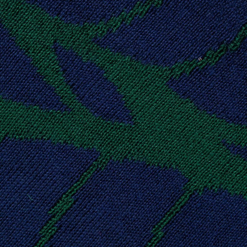 Плед In Leaf, синий с зеленым фото 5