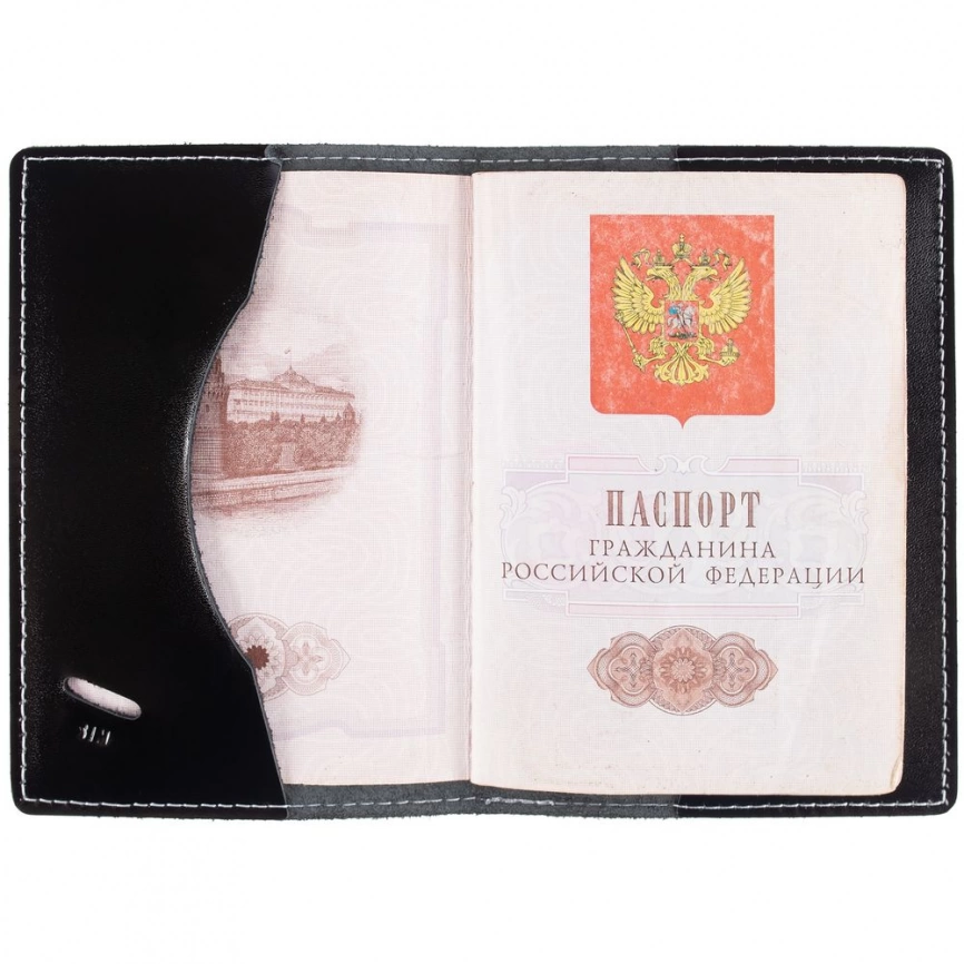 Обложка для паспорта Cover, черная фото 5