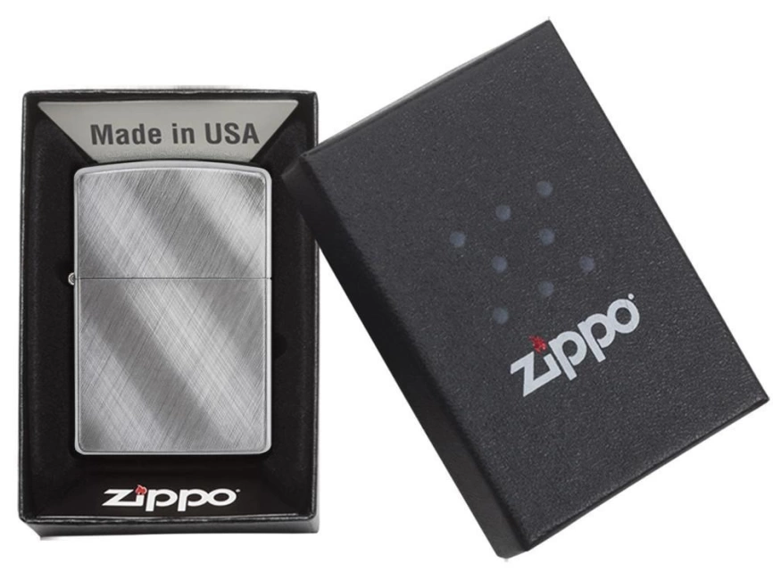 Зажигалка ZIPPO Classic с покрытием Brushed Chrome, латунь/сталь, серебристая, матовая, 38x13x57 мм фото 4