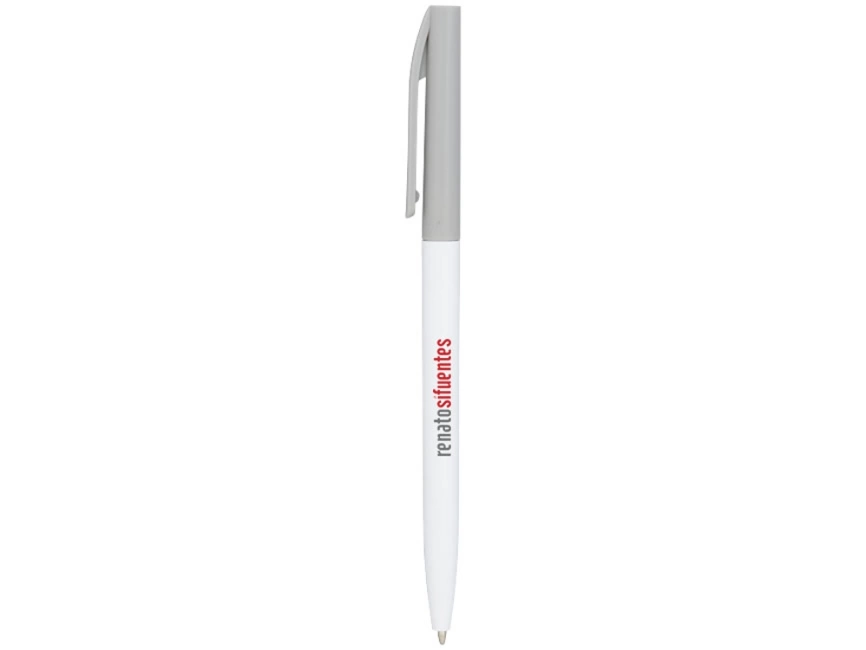 Ручка шариковая пластиковая Mondriane, белый/серый фото 4