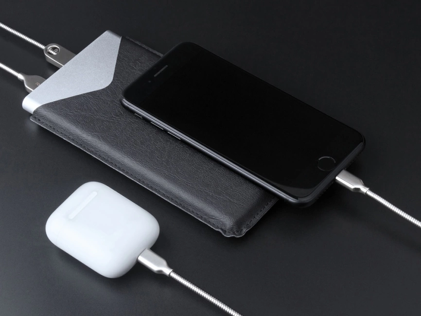 Внешний аккумулятор Rombica NEO AX100L, 10 000 мАч, алюминий, серебристый, чехол фото 9