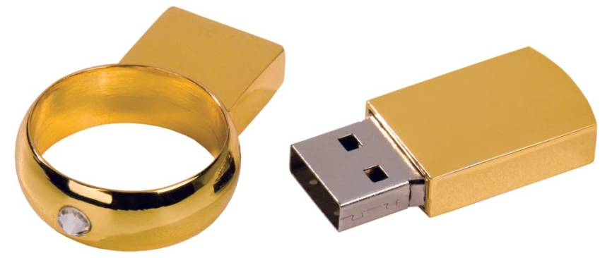 Флешка «Кольцо», 8 Гб, золотистая фото 1