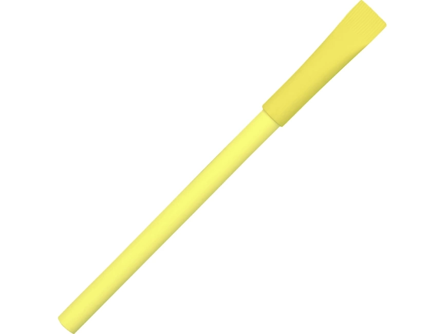 Ручка картонная с колпачком Recycled, желтый фото 1