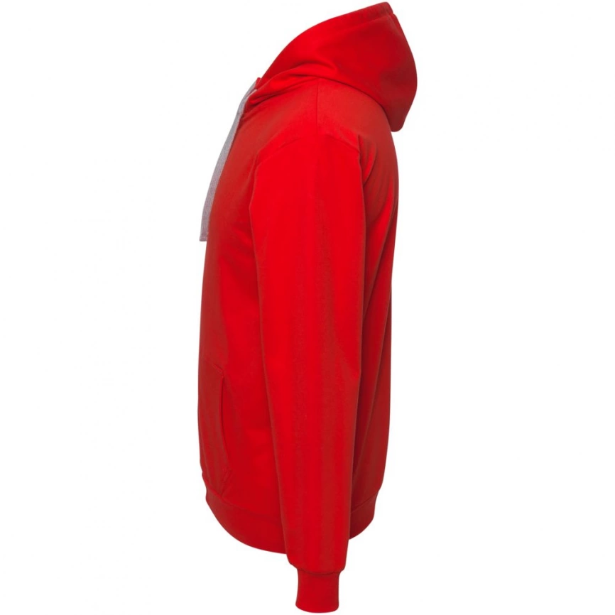 Толстовка на молнии с капюшоном Unit Siverga красная, размер M фото 3