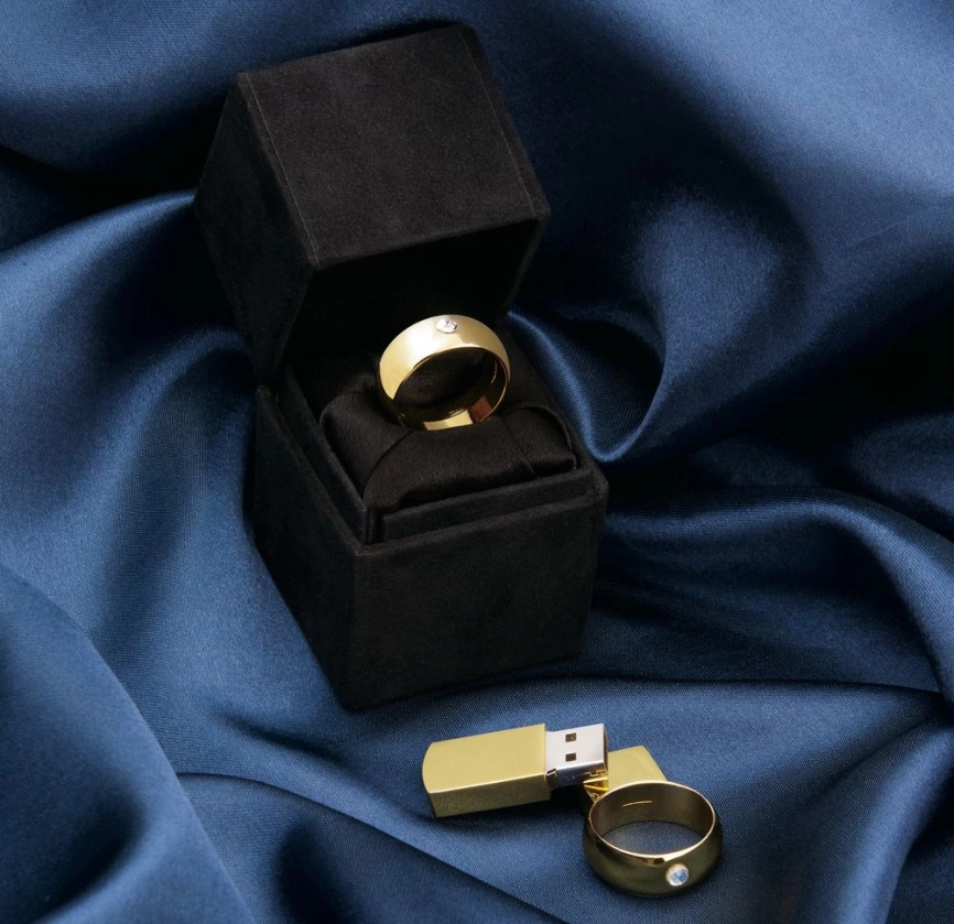 Флешка «Кольцо», 8 Гб, золотистая фото 3