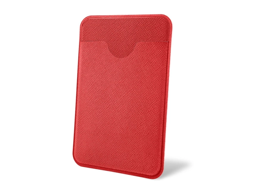 Чехол-картхолдер Favor на клеевой основе на телефон для пластиковых карт и и карт доступа, красный фото 1