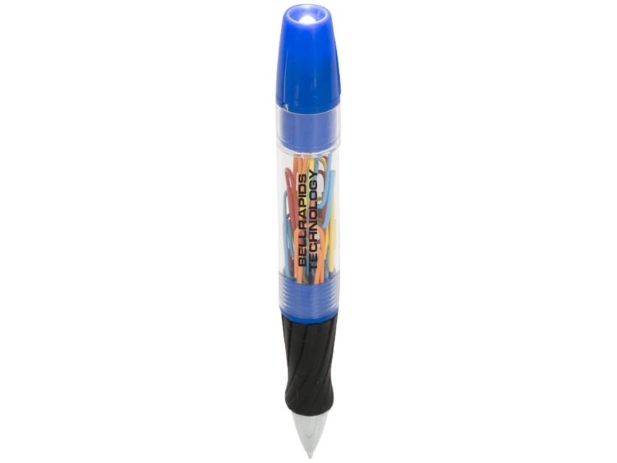 Королевская шариковая ручка со светодиодами и скрепками, синий фото 4