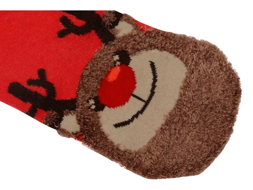 Набор носков с рождественской символикой в мешке мужские, 2 пары, красный фото 6