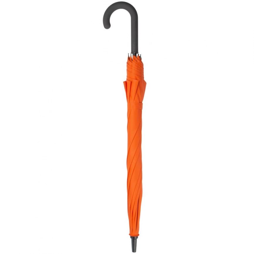 Зонт-трость Magic с проявляющимся цветочным рисунком, оранжевый фото 5