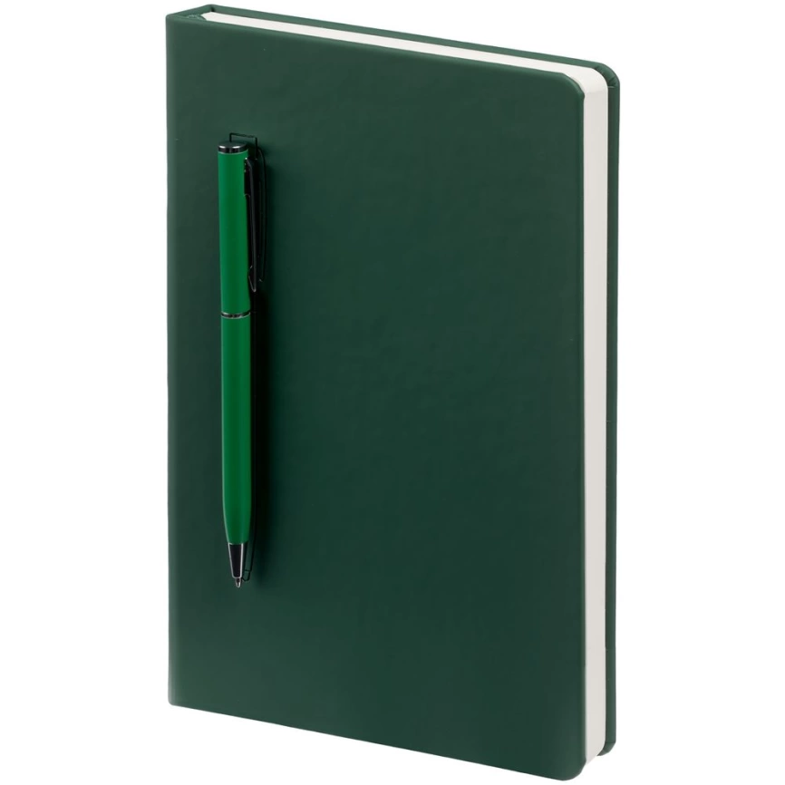Ежедневник Magnet Shall с ручкой, зеленый фото 1