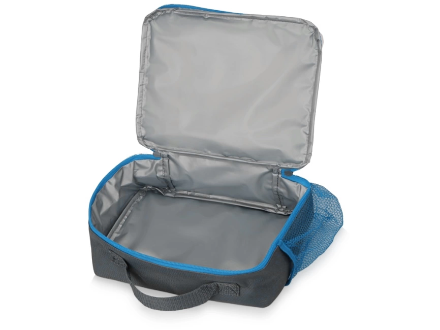 Изотермическая сумка-холодильник Breeze для ланч-бокса, серый/голубой фото 2