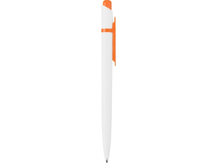 Ручка шариковая Этюд, белая с оранжевым фото 3