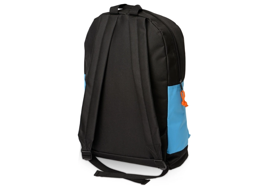 Рюкзак Chap с люверсом из полиэстера (600D), черный/голубой фото 2