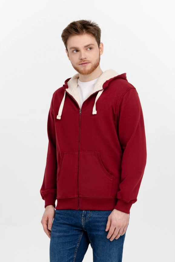 Толстовка на молнии Kulonga Sherpa, бордовая, размер XL фото 7