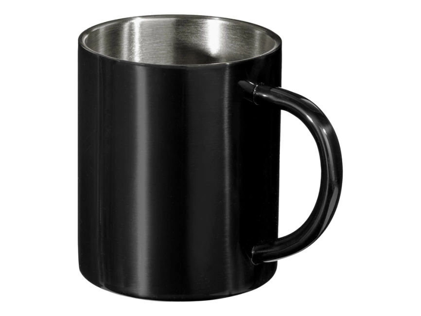 Стальная кружка с двойными стенками Altai, черный фото 1
