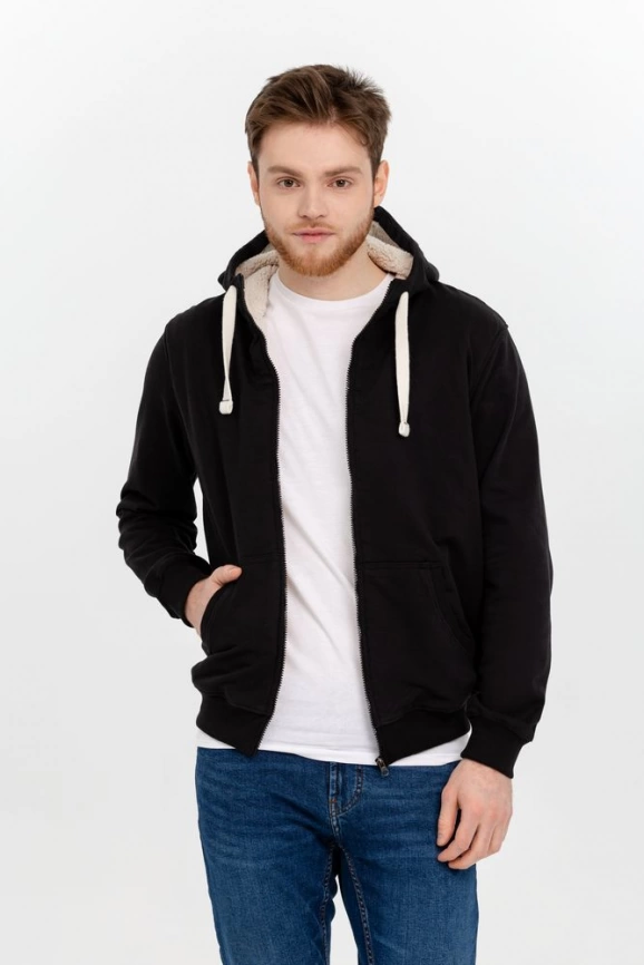 Толстовка на молнии Kulonga Sherpa, черная, размер M фото 7