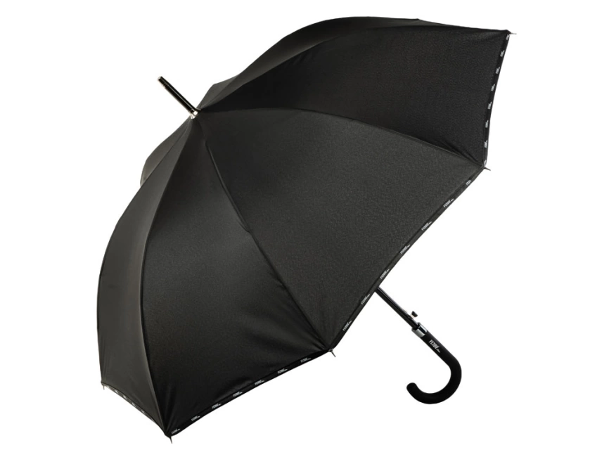 Зонт-трость полуавтоматический Ferre Milano, черный фото 1