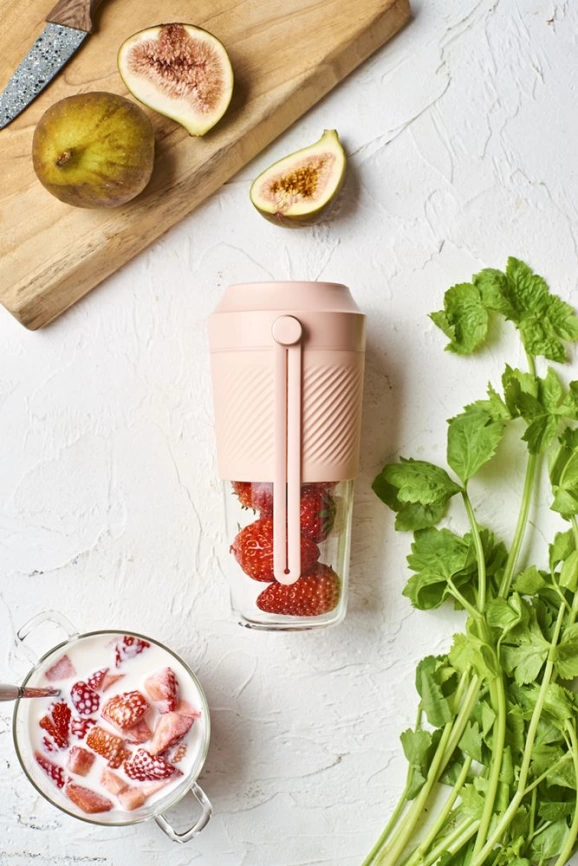 Портативный блендер Juicer, розовый фото 3