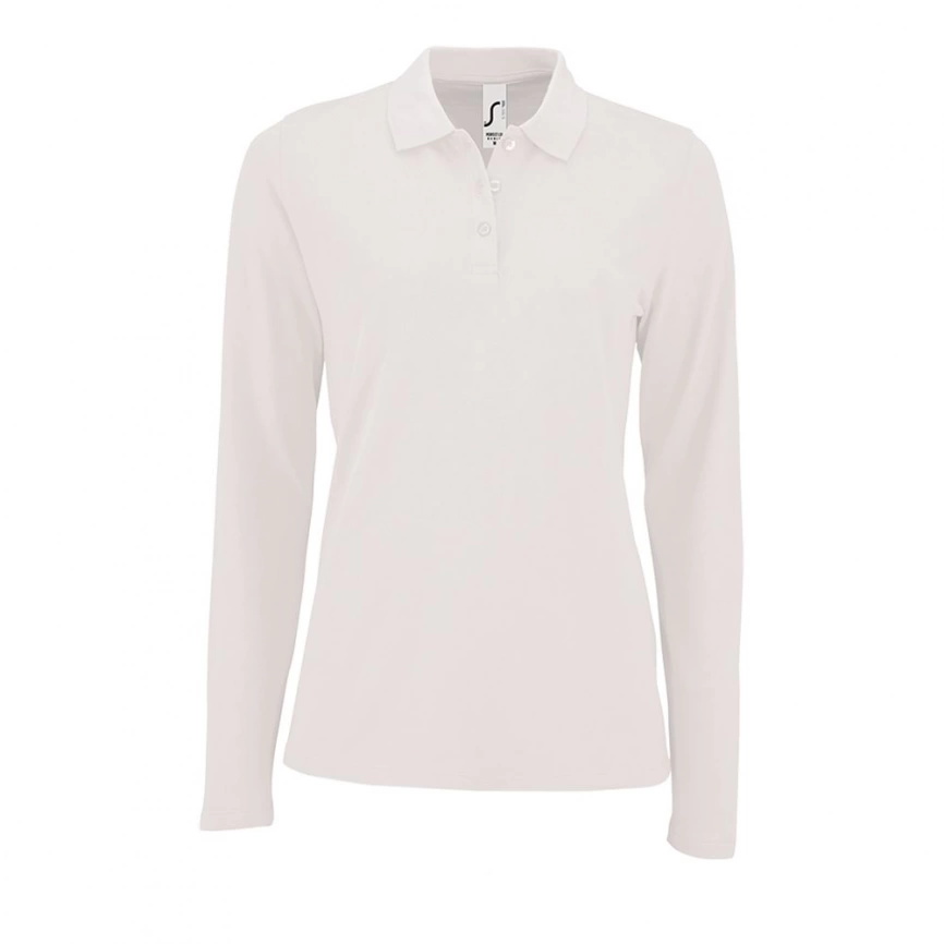 Рубашка поло женская с длинным рукавом Perfect LSL Women белая, размер XXL фото 1