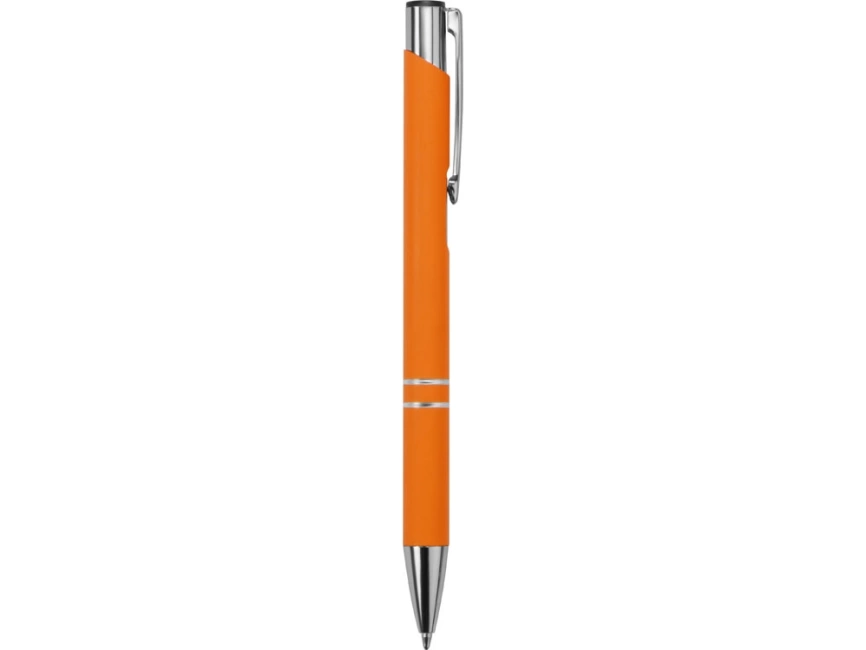 Ручка металлическая шариковая Legend Gum софт-тач, оранжевый фото 3