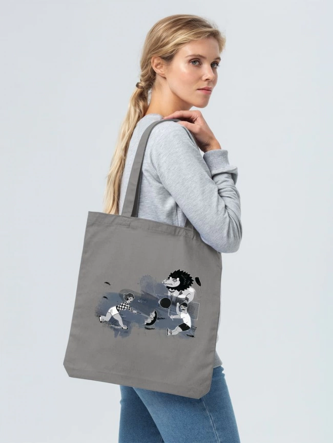 Холщовая сумка «Не вы ли были у Невы», серая фото 7